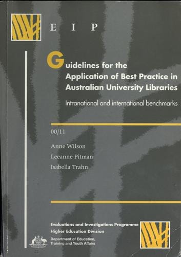 Guidelines for the application of best practice in Australian university libraries