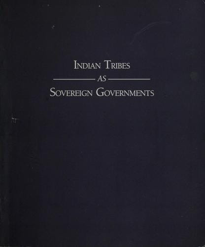 Indian tribes as sovereign governments