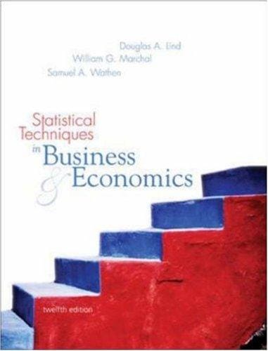 Statistical techniques in business & economics