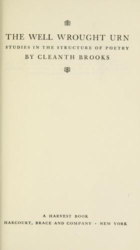 The well wrought urn