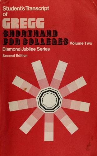 Student's transcript of Gregg shorthand for colleges