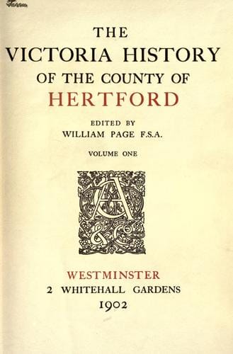 The Victoria history of the County of Hertford