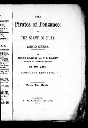 The pirates of Penzance, or, The slave of duty