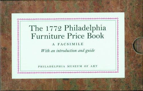 The 1772 Philadelphia furniture price book