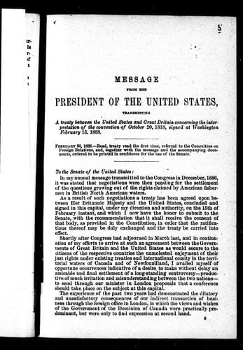 Message from the president of the United States