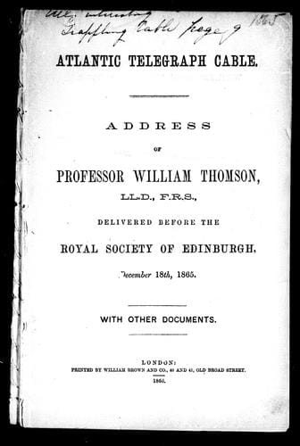 Atlantic telegraph cable