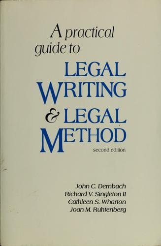 A practical guide to legal writing and legal method