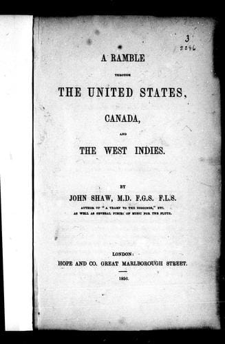 A ramble through the United States, Canada, and the West Indies