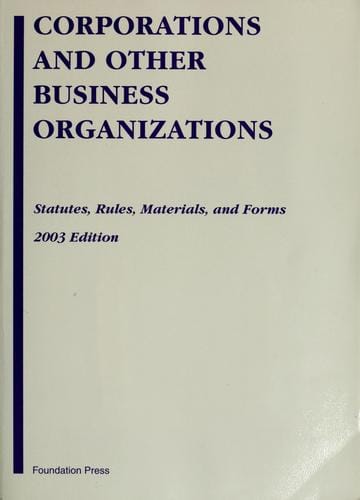 Corporations and other business organizations