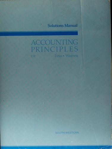 Solutions manual : Accounting principles