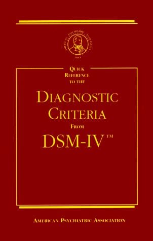 Diagnostic criteria from DSM-IV