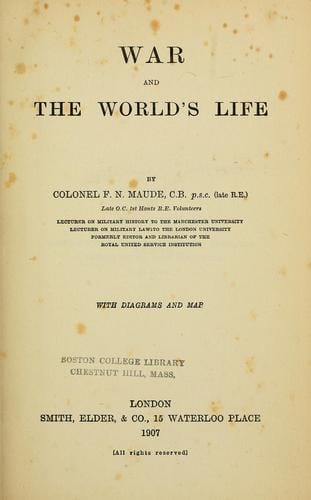 War and the world's life