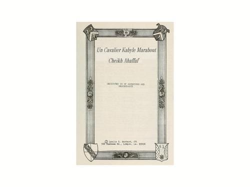 UN CAVALIER KABYLE MARABOUT CHEIKH AHAFFAF