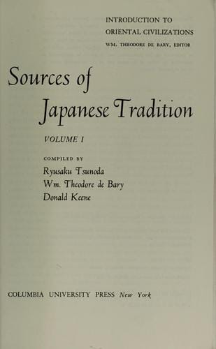 Sources of Japanese tradition