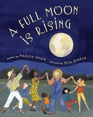 A full moon is rising