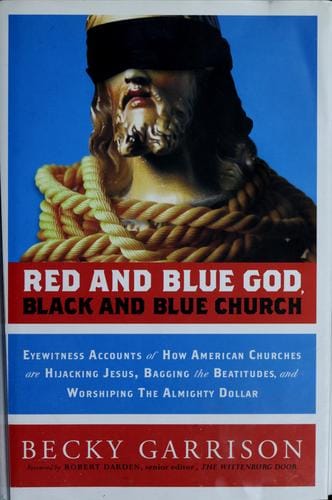 Red and blue God, black and blue church