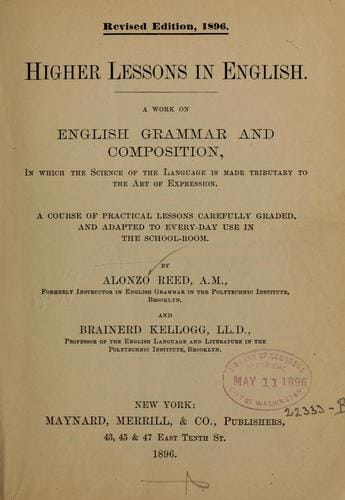 Higher lessons in English