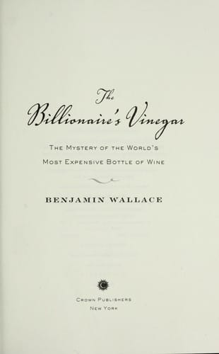 The billionaire's vinegar
