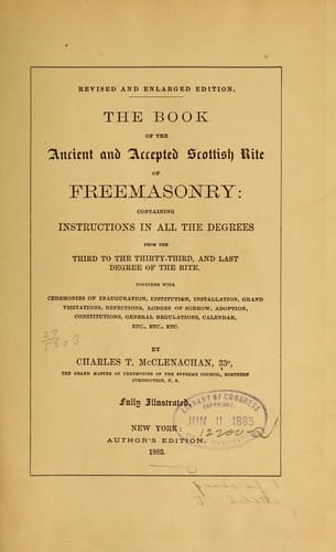 The book of the ancient and accepted Scottish rite