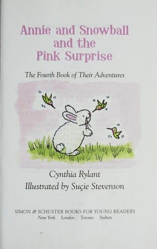 Annie and Snowball and the pink surprise