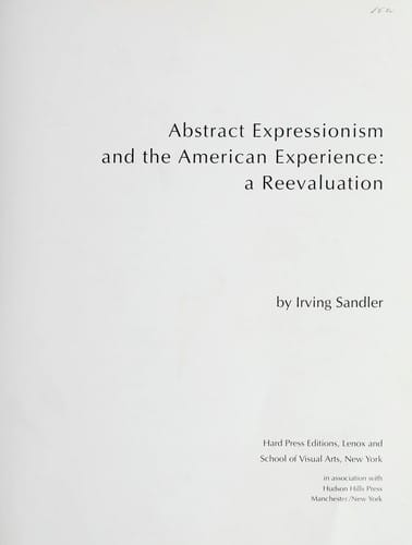 Abstract expressionism and the American experience