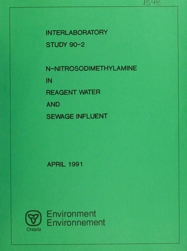 N-Nitrosodimethylamine in reagent water and sewage influent