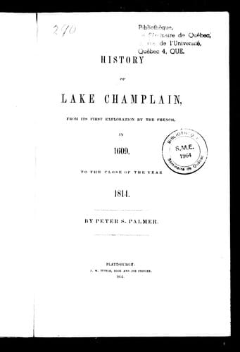 History of Lake Champlain
