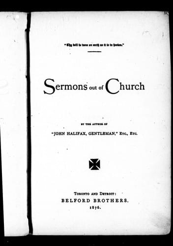 Sermons out of church