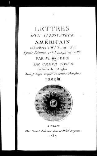 Lettres d'un cultivateur américain