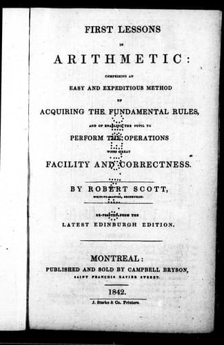 First lessons in arithmetic