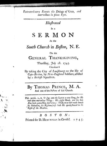 Extraordinary events, the doings of God, and marvelous in pious eyes