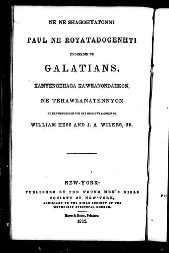 Ne ne shagohyatonni Paul ne royatadogenhti jinonkadih ne Galatians