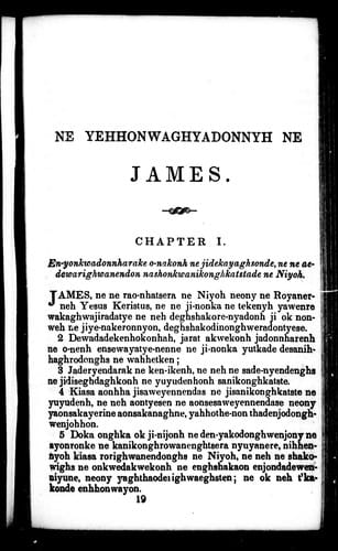 Ne yehhonwaghyadonnyh ne James