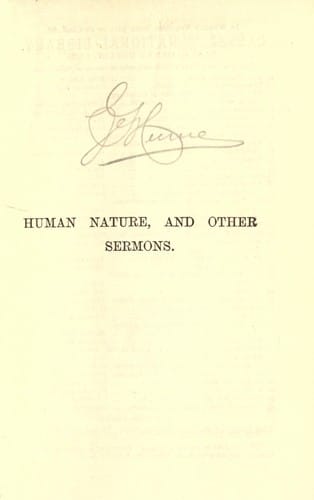 Human nature, and other sermons