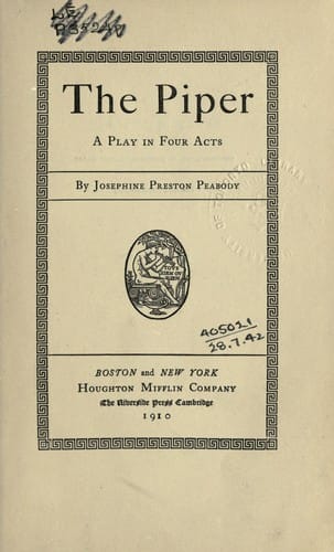 The piper, a play in four acts