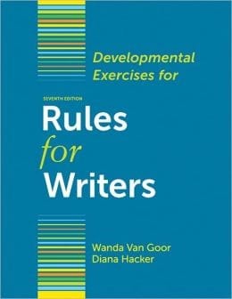 Developmental Exercises for Rules for Writers / Edition 7