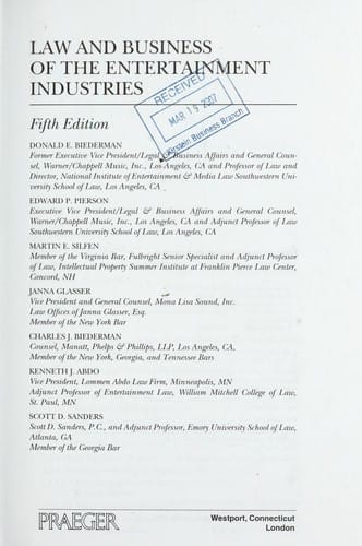 Law and business of the entertainment industries