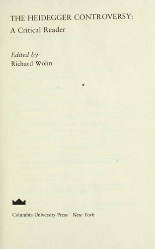The Heidegger controversy : a critical reader