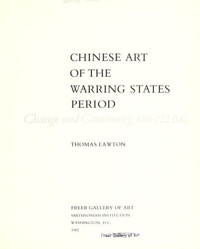 Chinese art of the warring states period