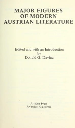 Major figures of modern Austrian literature