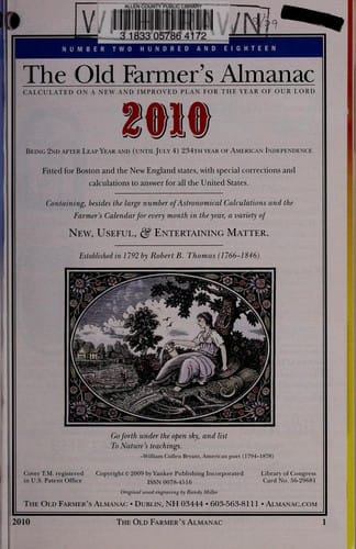 The Old Farmer's Almanac 2010