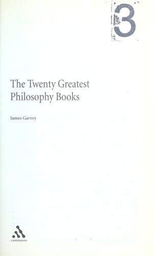 TWENTY GREATEST PHILOSOPHY BOOKS