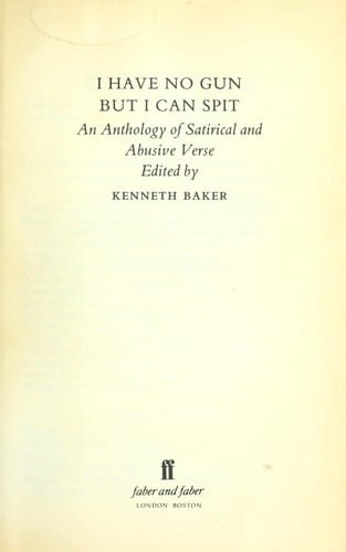 I have no gun but I can spit