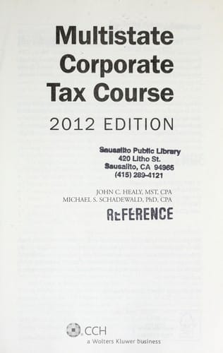 Multistate corporate tax course