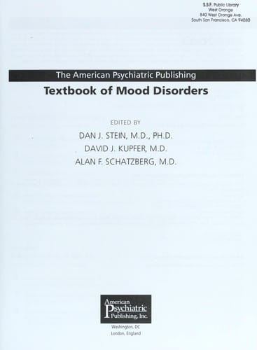 The American Psychiatric Publishing textbook of mood disorders