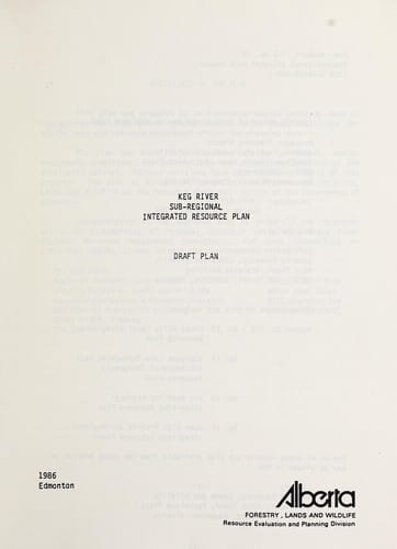 Keg River sub-regional integrated resource plan