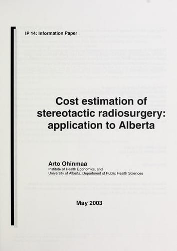 Cost estimation of stereotactic radiosurgery