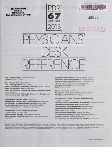 Physicians' desk reference 2013