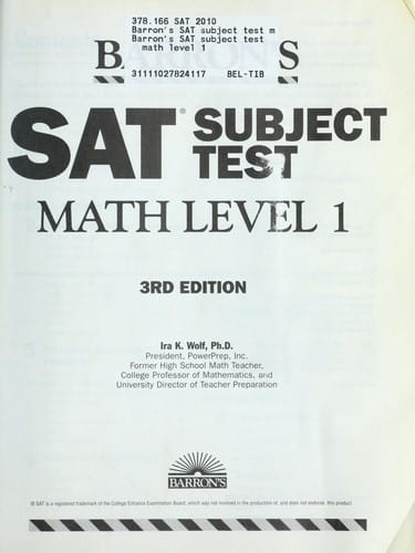Barron's SAT subject test