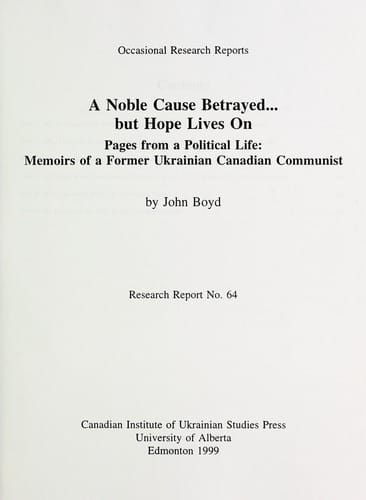 A noble cause betrayed-- but hope lives on